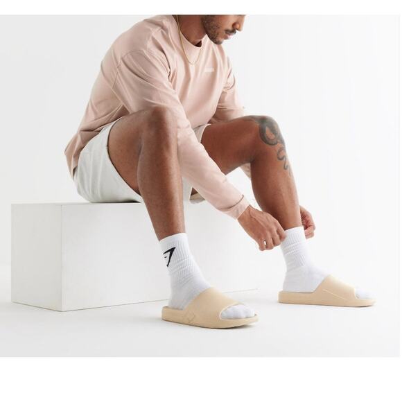 Gymshark Unisex Rest Day Slice Sandals Color Toasted Brown Mens Size 7 Womens 8 - Picture 4 of 8